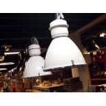 Industrial large enamel reconditioned light in white