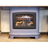 Period style cast Ceramica Stove in purple H: 70 W: 71 cm