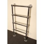 Antique style chrome Colossus 4 section towel rail H: 130 W: 65 cm