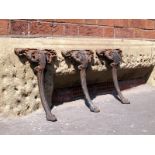 Victorian cast iron table legs in a nicely weathered condition W : 26 cm (11 items)