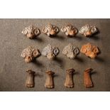 3 sets of Victorian style cast iron bath feet coming in the paw and ball and claw design