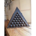 Unusual cast iron pyramid ornament H: 54 W: 51 cm