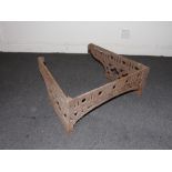 A Victorian cast iron decorative sink bracket H: 23 W: 58 cm