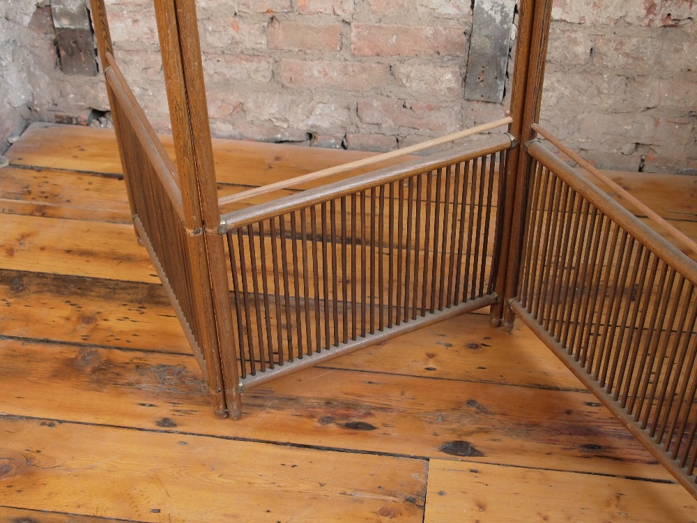 A Victorian folding Bentwood vanity screen / room divider H : 168 L : 150 cm - Image 2 of 4