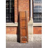 A length of Victorian pitch pine fielded panelling L: 185 W: 46 cm