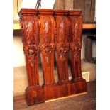 Victorian carved decorative wooden pillars from Albert Hall,