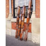 Victorian mahogany newel posts (4 items)