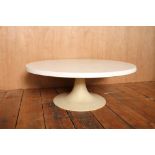 Mid Century retro style plastic circular coffee table H : 34 cm