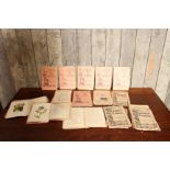 A selection of antique paper of 'Familiar Wild Flowers' books coming with beautifully illustrated