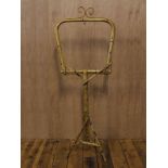 Antique bamboo bird cage stand on tripod legs H : 170 W : 630 cm