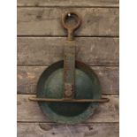 1960's iron large pulley 45 x 78 x 30 cm