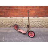 Early steel and plastic childs scooter