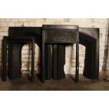 A lot of fire cast iron inserts, comprising 4 varying styles.