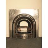 Victorian style cast iron polished arched fireplace insert H: 95 W: 95 cm
