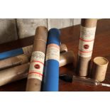 Late 20thC hydrometers in an assortment of coloured tube packaging (6 items)