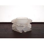 Art Nouveau style frosted glass 3 tiered rose petal shade 5 x 10 cm (3 items)
