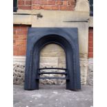 Victorian cast iron arched insert with floral design inner