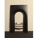 Victorian cast iron arched insert with simple border design H: 92 W: 56 cm