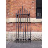 Victorian style wrought arrow head iron railings in a tiered formation painted in black H: 190 W: