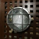 Aluminium ships bulkhead light in a headlight style H : 14 cm