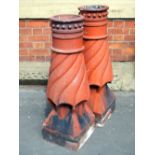 Bat Wing terracotta chimney pot H : 103 cm