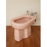 Art Deco porcelain pink bidet H: 37 L: 60 W: 120 cm
