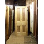 A set of 12 Victorian pine 4 panel doors in a variety of sizes