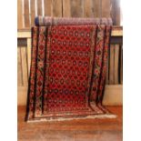 Antique Persian hallway rug L : 3.