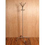 Mid Century steel tubular coat and hat stand H : 185 cm