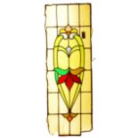 A centre design leaded glass door panel,