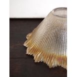 Victorian glass pearlescent shade depicting a flower coming with ombre colouring H: 9 cm