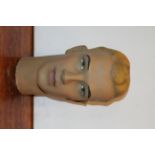 Mid Century Italian plaster millinery head of a male with blonde hair