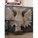 Gothic stone double headed eagle statue signalling power and domination H: 80 W: 97 cm