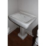 ***WITHDRAWN*** Art Deco style sink and pedestal H: 83 W: 56 cm