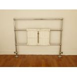 Vintage chrome towel rail with integral radiator H: 94 cm