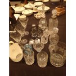 Quantity of crystal including decanters