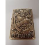 Sagittarius Zippo brass lighter