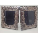 Two silver cased picture frames