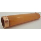 Cased amber and 9ct gold cigar holder