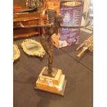Bronze Art Deco style dancer figurine H: 49 cm
