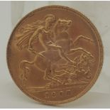 Gold half sovereign, 1907,