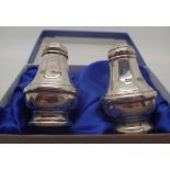 Boxed hallmarked silver cruet