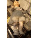 German Schildkrot doll, H: 40 cm CONDITION REPORT: Some wear to fingers,
