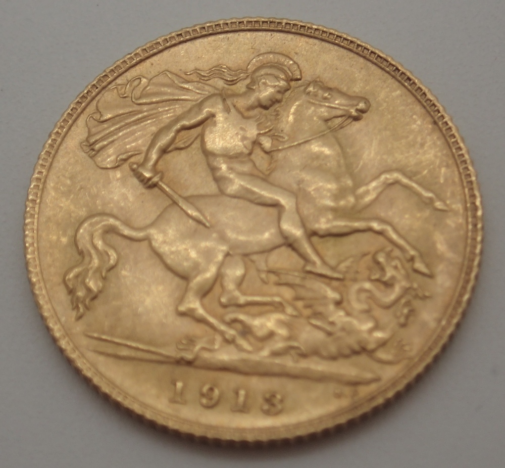 George V 1918 half sovereign,