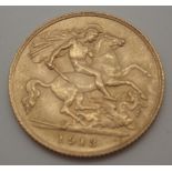 George V 1918 half sovereign,