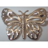 9ct gold butterfly brooch