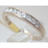 9ct gold diamond half eternity ring, 0.