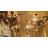 Four piece silver plated tea service by Viners of Sheffield