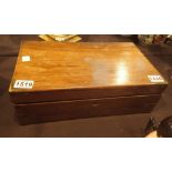 Antique rosewood writing slope A/F