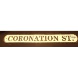 Cast iron Coronation Street sign,